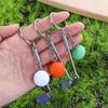 Car Key Chain Bag Charms For Gift Metal Keychain Golf Ball Key Chain Mini Golf Racket Ball Pendant