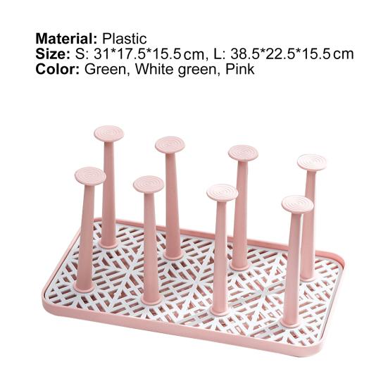 Dust-proof Cup Drying Rack Multifunctional Plastic Draining Glass Cup Holder Stand Home Decoration