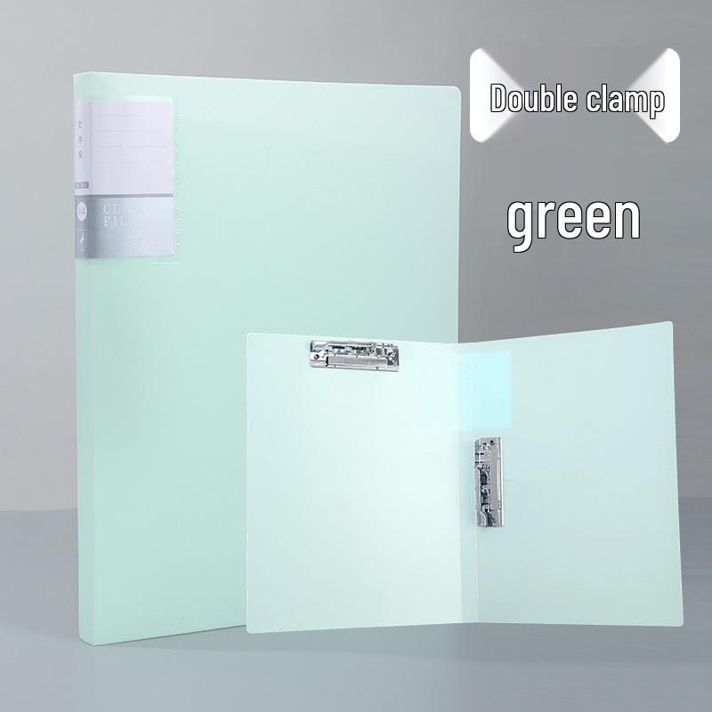Morandi A4 Student Folder: Loose-leaf Paper Holder, Double Clip Organizer, Single Clip, Roll Holder