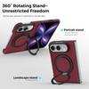 Case For Iphone Duo Business Leather Texture Rotating Bracket Case Magnetic Wireless Charging Charging Phone Cover