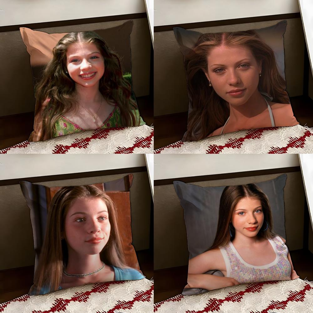 MMichelle TTrachtenberg Cushion Cover Reversible Soft Durable Pillow Cover Home Car MultiScene Use for Daily Comfort