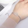 Cazador Gold Color Lotus Charm Bracelet for Women Aesthetic Flower Stainless Steel Chain Bracelet on Hand Jewelry Gift Wholesale