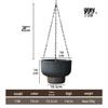 Large Self-Watering Hanging Basket for Trailing and Succulent Plants