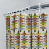 Fish Pattern Shower Curtain Coastal Ocean Sea Life Waterproof Decor Bathroom Set Vintage Nautical Themed Shower Liner