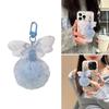 Plush Wing Phone Lanyard Lovely Bear Phone Chain Handmade Bowknot Keychain Backpack Pendant Camera Bag Accessory