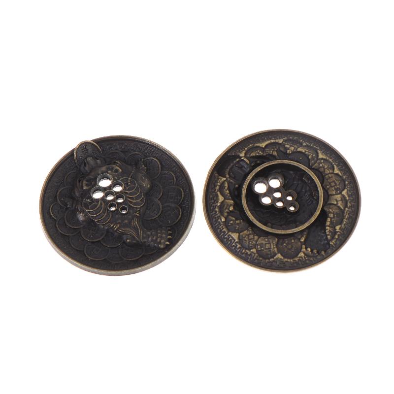 1/2/3/4Pcs Golden Toad Incense Diffuser Incense Stick Holder Metal Zen Lotus Buddha Incense Burner Censer Buddhist Aromatherapy