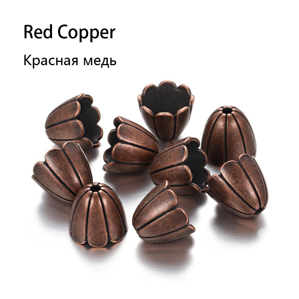 2Pcs Alloy Hollow Flower Beads Caps Various Shapes End Caps Connectors For DIY Earring Jewelry Making Accessroies Supplies