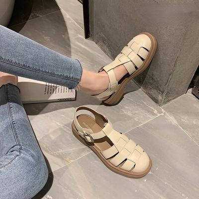 Fashion Sandals Women Summer 2024 New Classics Round Toe Shoes for Women Hollow Flat Gladiator Sandals Women Platform Shoes