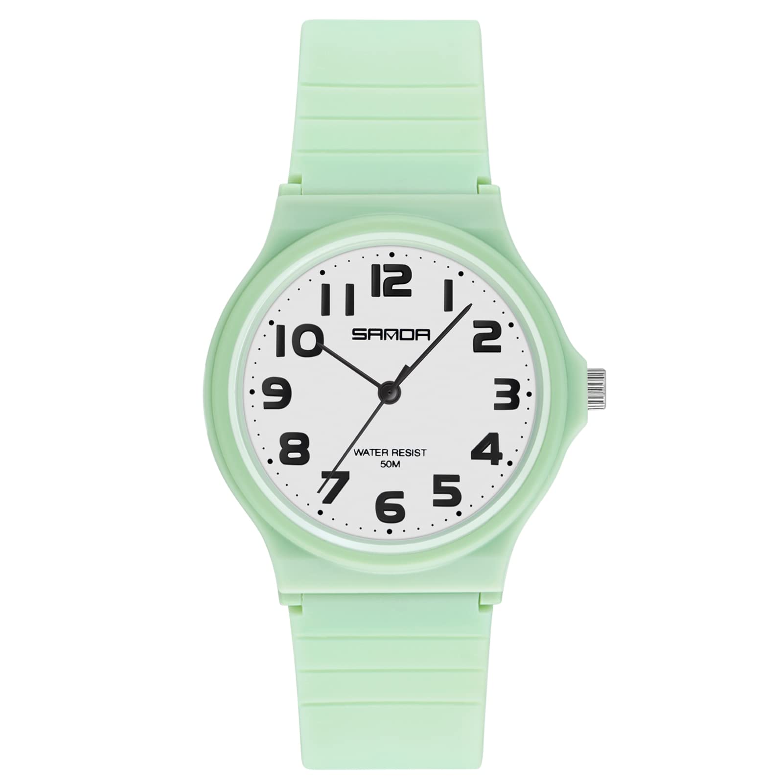 

RORIOS and Analog Simple Stylish Quartz Popular with and Perfect for Casual Birthday Green Men s Women s Watch, Design, Waterproof, Movement, зелёный