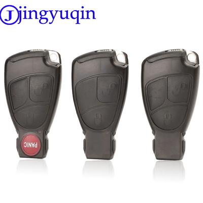 Jingyuqin Zamienniki 2/3/4 Przyciski Pilot Obudowa Kluczyka Samochodowego Dla Mercedes Benz B C E ML S CLK CL Kluczyk Smart