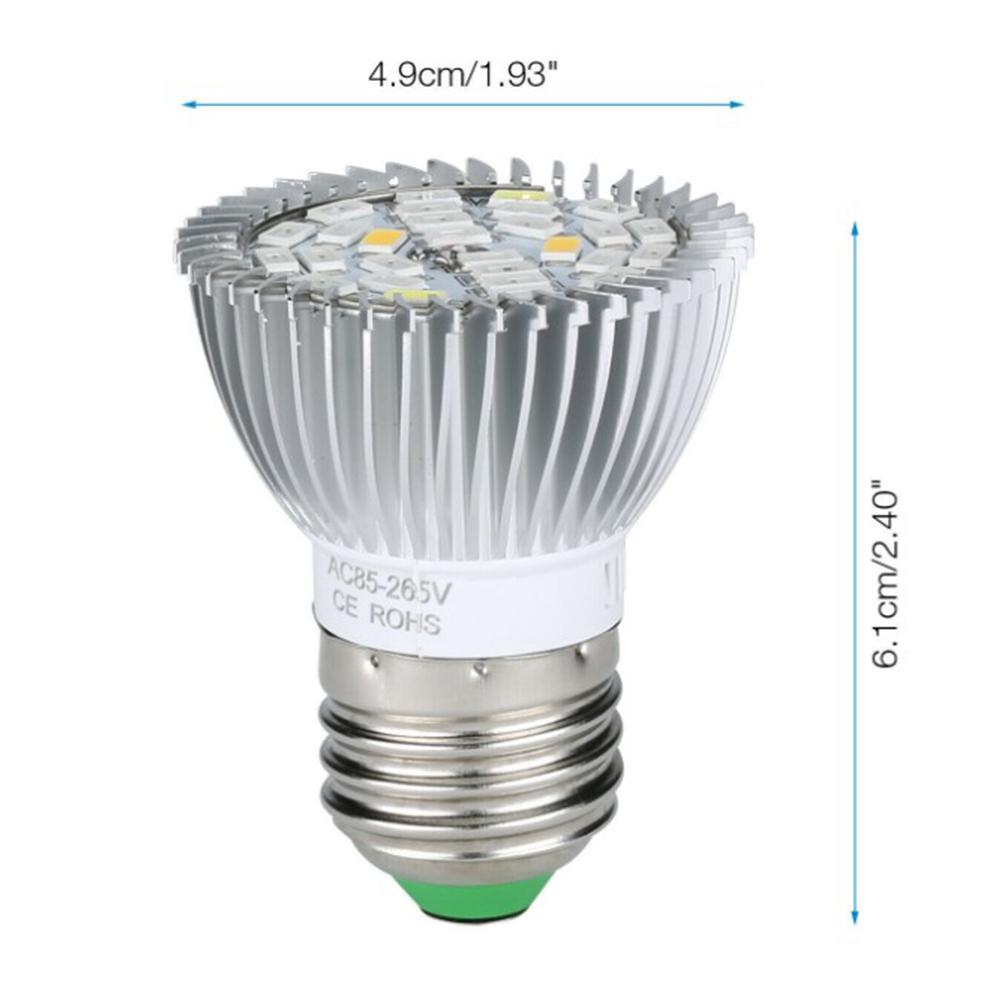 LED Plant Grow Light Bulb E27 Base Grow Light Bulbs Indoor 28W Plants Growing Light Bulb Lamp for