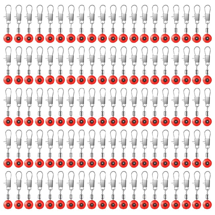 

100Pcs Fishing Float Bobbers Stops Space Bean Connectors Fishing Line Sinked Slides Rolling Swivels Supply Enduring