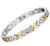 Magnetic Bracelet for Women Man Rose Gold Color Stainless Steel Energy Germanium Hematite Hand Bracelets Ladies Jewelry