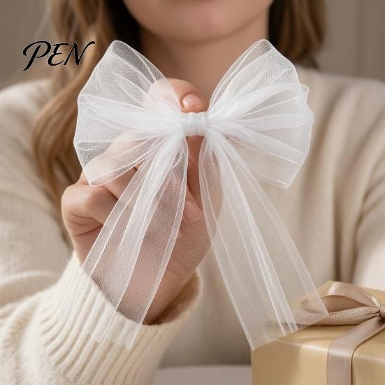 Chic Mesh Bows for Home Atmosphere Tulle Bow Christmas Tree Decoration, Pre-tied Gauze Sturdy Ribbon Wreath Decor Xmas Tree, Wreath, Garland, Cabinet,