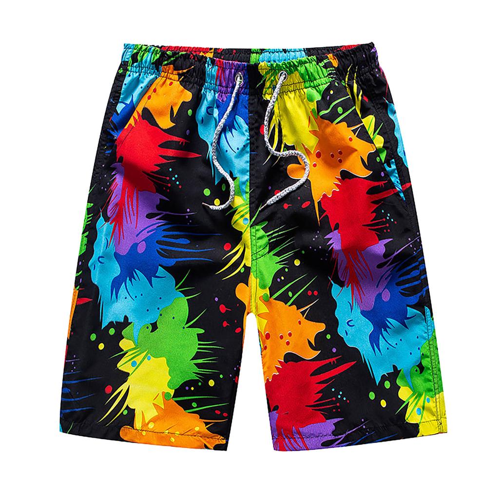 Men's Swim Trunks Quick Dry Beach Surfing Running Swimming Drawstring Shorts