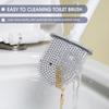 Wall-mounted Toilet Brush and Holder Soft TPR Bristles Toilet Brush No-drilling Bathroom Deep