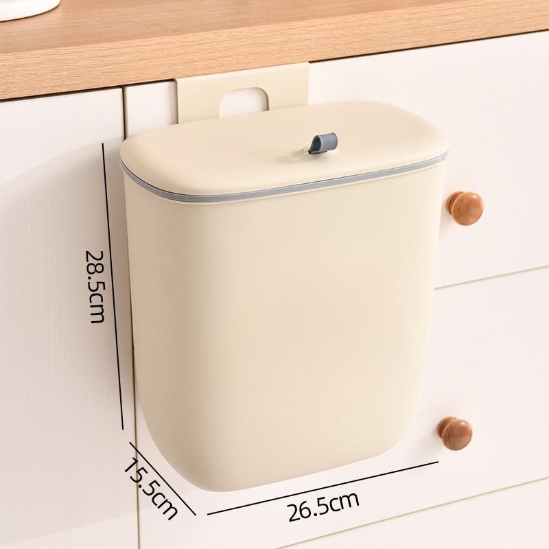 

Настенное кухонное мусорное ведро с крышкой - Безударный дизайн для управления бытовыми отходами