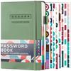 Password Book Internet Password Logbook With Stickers A5 230 Pages Leather Cover Notebook For Website Account Login Organizer
