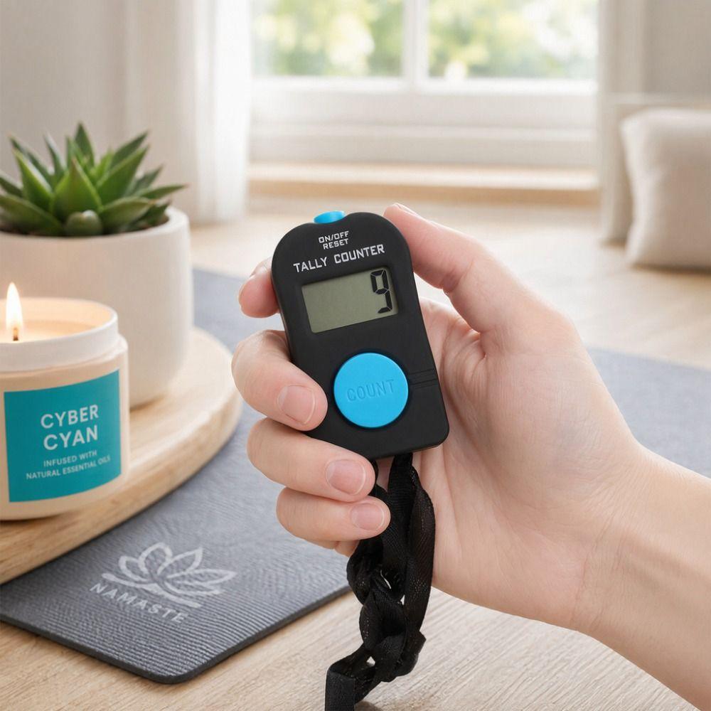 9999 Digital Electronic Counter 4-digit Hand Tally Counter Mini Step Counter Meditation