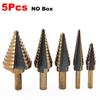 HSS 4241 Cobalt Multiple Hole 50 Sizes Step Drill Set Tools Aluminum Case Metal Drilling Tool for Metal Wood Step Cone Drill Bit