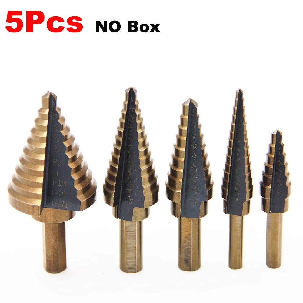 HSS 4241 Cobalt Multiple Hole 50 Sizes Step Drill Set Tools Aluminum Case Metal Drilling Tool for Metal Wood Step Cone Drill Bit