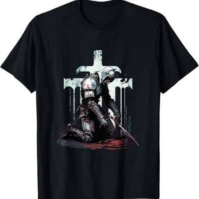 Zwart Riddershirt voor Heren, Klassieke Pasvorm, Korte Mouw, Ronde Hals, Klein