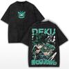 Anime My Hero Academia Midoriya Izuku OCHACO URARAKA Graphic Print T-Shirt Men Women Retro Washed O-neck Cotton Loose Casual Oversized Summer New Tee