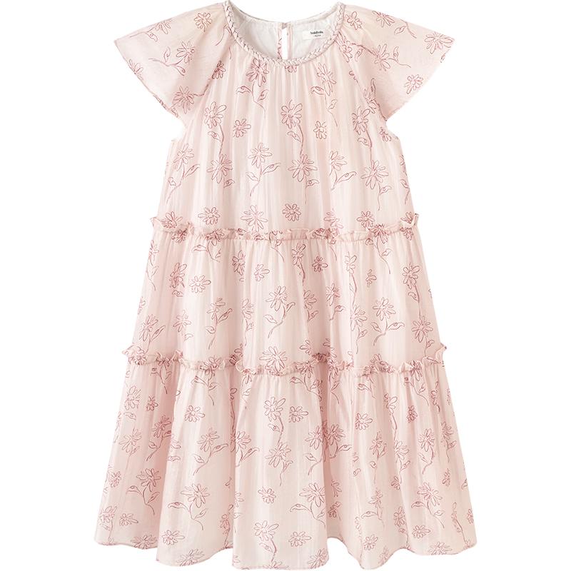 Balabala Girls Princess Print Short-Sleeve Dress 130