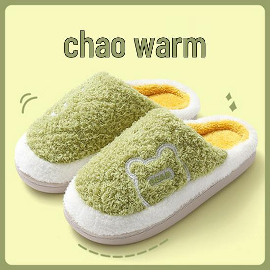 Men's Waterproof Non-slip Indoor Fur Slippers - Warm Down Cotton, Thick-Soled