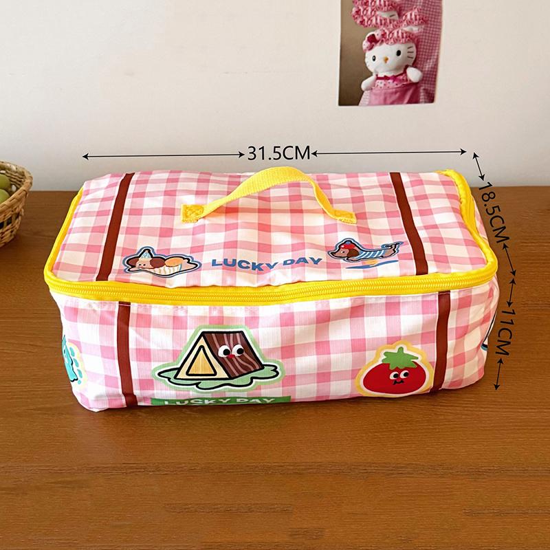 Cute Cartoon Pattern Cosmetic Bag Portable Travel Toiletry Bag Large Capacity Makeup Bag Storage Pouch For Girls Gift