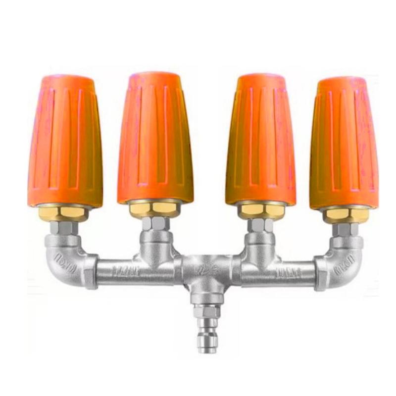 Rotating Sprinkler Water Turbines Nozzle Featuring 4Heads Corrosion Resistant Fittings Ideal for Highly pressure Outdoor Use