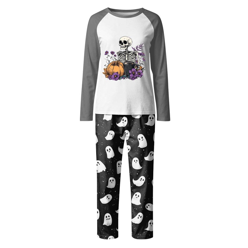 Halloween Day  Prints Family Matching Long Sleeve Tops+Pants Set Family Matching Sets
