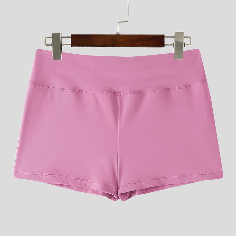 Pockets Elastic Waist Men Incerun Casual Mini Shorts Pants Homewear Underwear