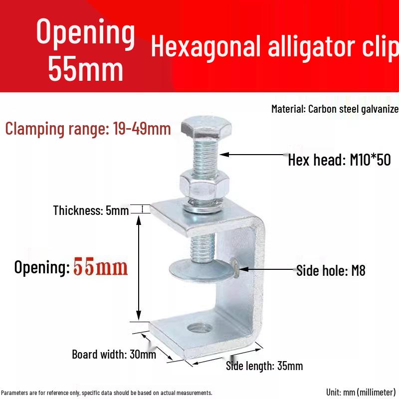 304 Stainless Steel U-Clamp Tiger Clamp with Hand-Tightened Eyebolt