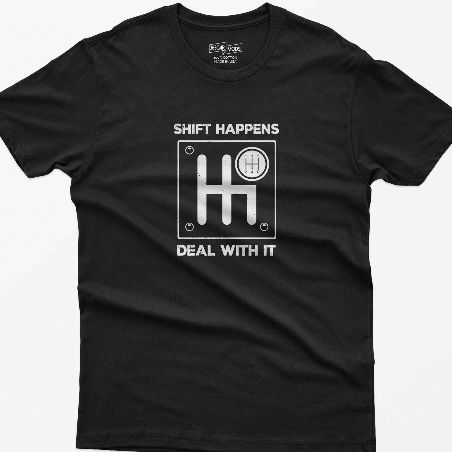 Shift Happens – Manual Transmission Shirt, Gearhead Stick Shift Tee M