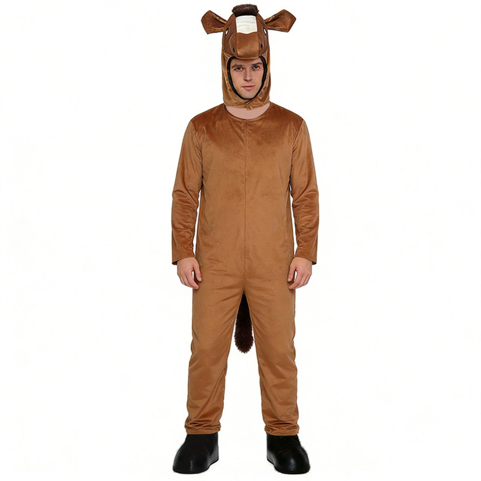 

Unisex Doll Costume Cosplay Horse Costume Set One Size чёрный