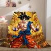 1PC Son Goku  Print Flannel Blanket, High Quality All Seasons, Home Decor, Warmth and Comfort, Perfect for Christmas Gifts