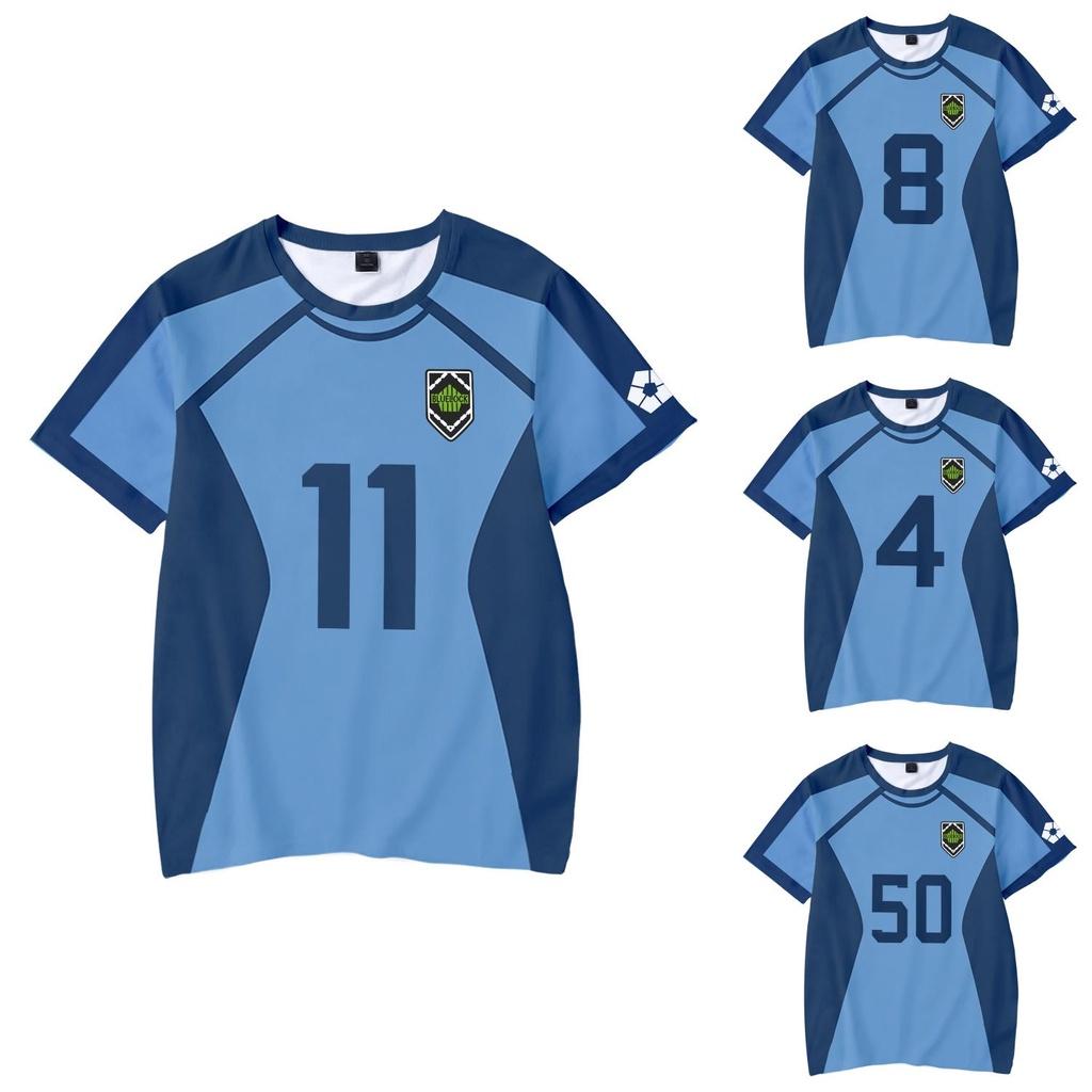 Blue Lock 3D Digitaal Bedrukt Cosplay T-shirt Voor Tieners Polyester Stof