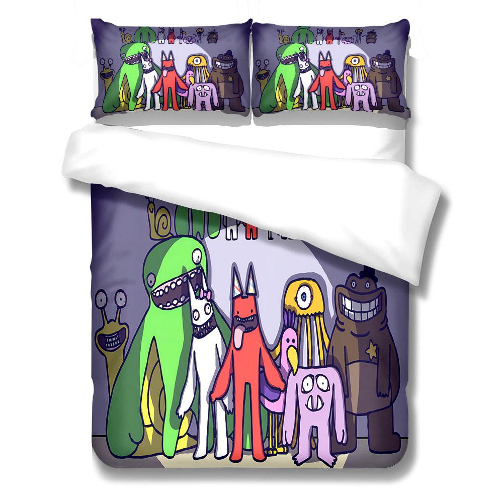 Blue Garton  banban Children Duvet Cover Set King Queen Double Twin Single Bed Linen Set