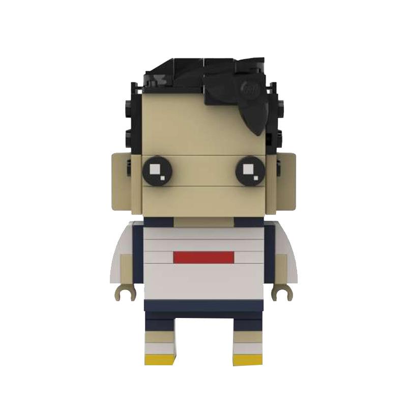 Building Block Compatible, Ornament, Sun Xingmin, Puzzle Puzzle, Square Head Boy Toy Football, Korean Player