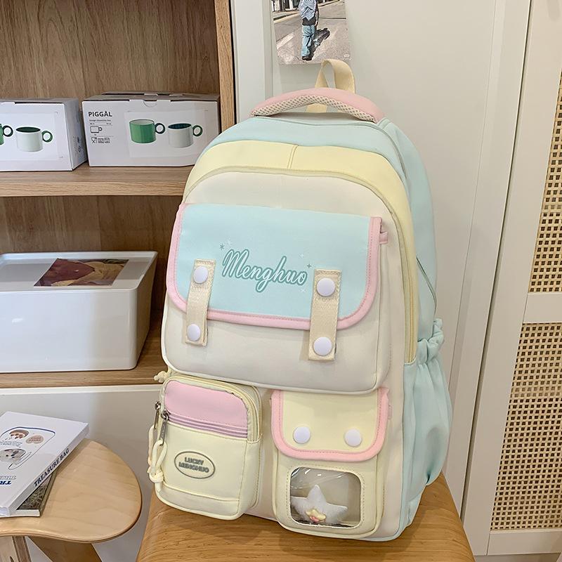 Versione Coreana dello Zaino Scolastico Originale di Grande Capacità Design di Nicchia Casual Versatile Moda Classe Pendolare Tutoraggio Zaino Zaino