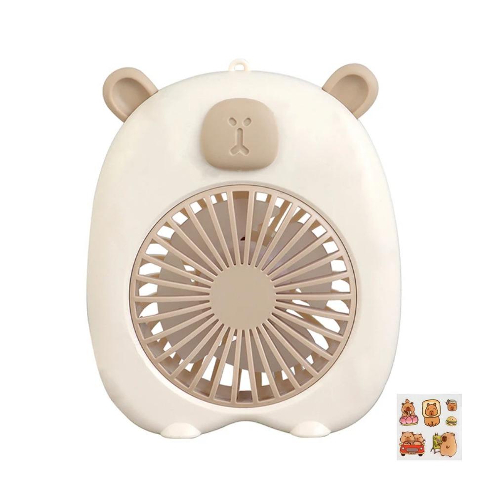 Solid Color Cute Capybara Fan Creative USB Mini Fan Simple Cartoon Handheld Fan  Camping