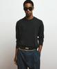 NOIRER Silky Round Neck Knit (Dark Gray)