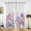 Cortinas de Acuarela de Flores de Primavera para Sala de Estar Cortina de Dormitorio de Lujo Persianas de Cocina Cortinas