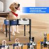Regulable Height Dog Bowl Stand Durable Carbon Steel Featuring Antislip Base For Stable Pet Feeding Comfortable