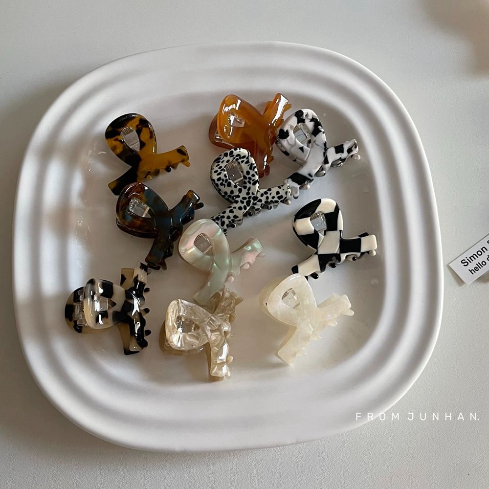 Printing Geometric Korean Style Barrette Women Hair Accessories Small Hair Claw Cute Hairpin