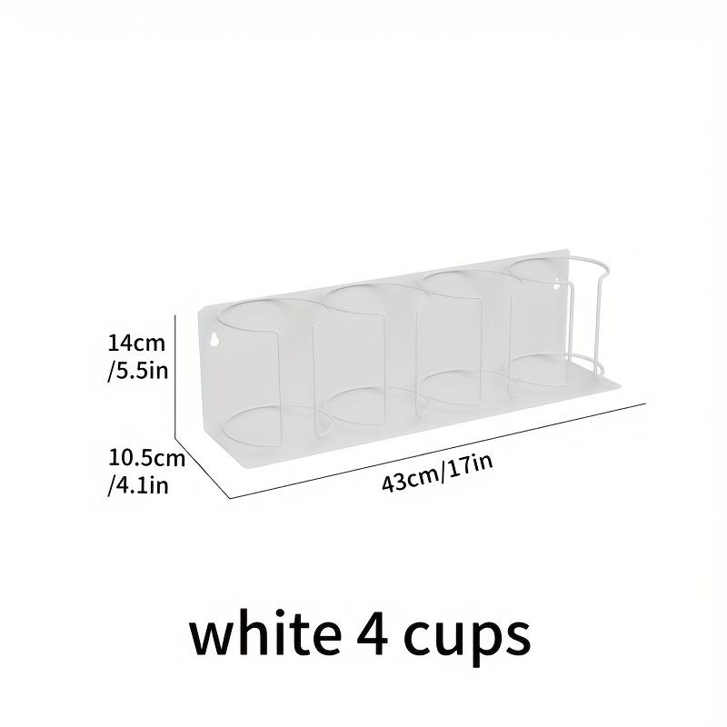1 Magnetic Water Bottle Storage Rack Thermos Cup Organizer Cup Holder with 4 Storage Brackets Thick Material Strong Adhesion Easy To Use