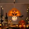 Halloween Light-Up Pumpkin Hanging Decoration with Glowing Effects for Door Window Display Party Prop