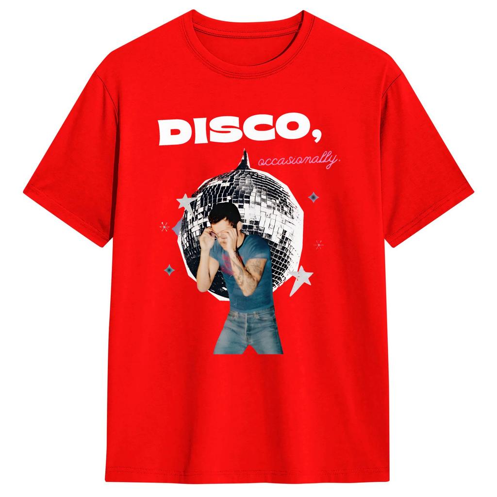 Disco Occasionally Music Harry Styles Kiss All The Time TShirt Unisex  Fashion Cotton Tee Shirt Short Sleeve T Shirt Plus Size Top