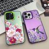 Flower Patterned Anti-drop Phone Case For Samsung S24 S23 A55 A35 Xiaomi Redmi 13C Poco C65 iPhone 15 Huawei Honor Shockproof Protective Bumper Cover